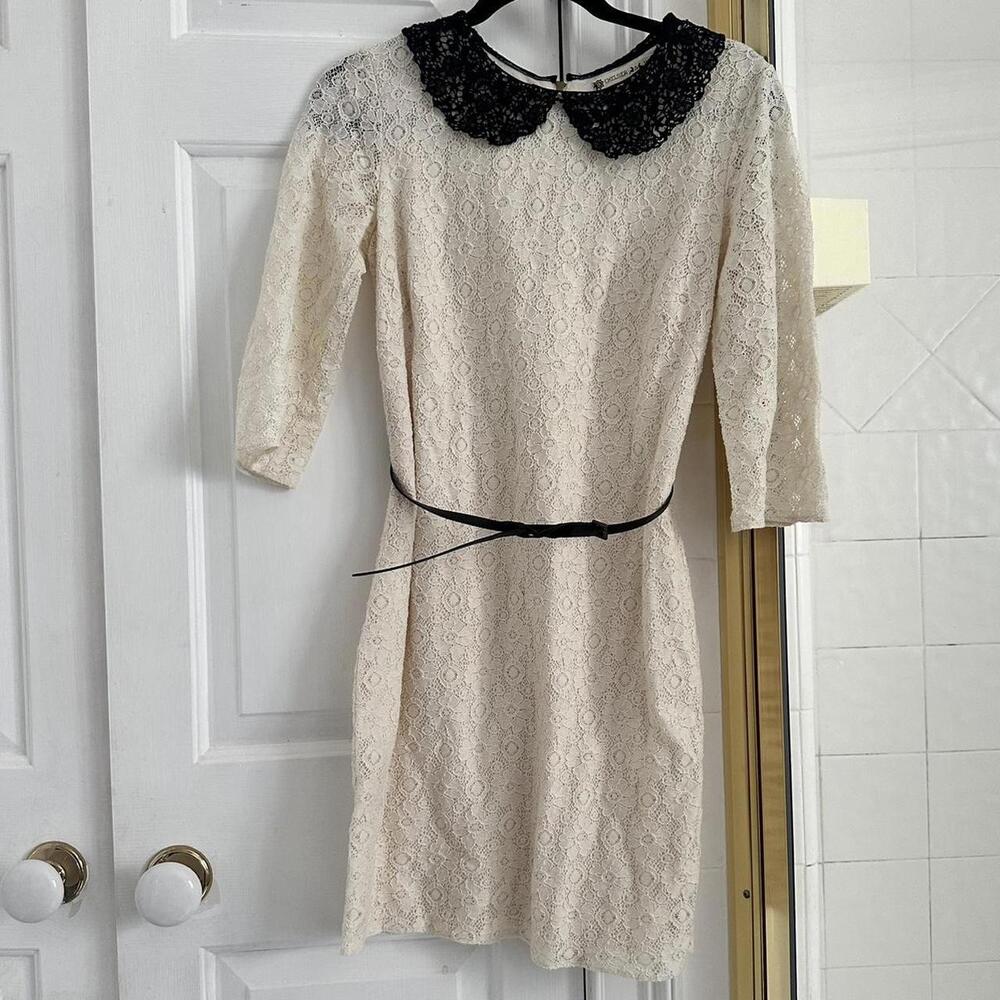 Chelsea & Violet Women's Cream and White Dress